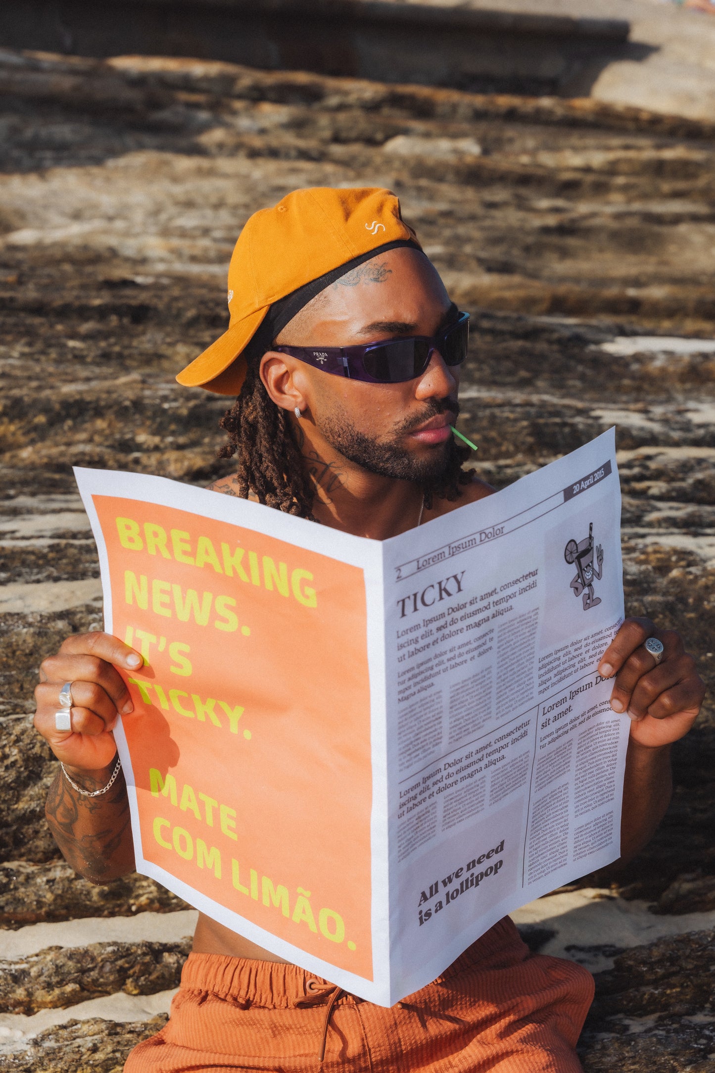 Pirulito Zero Açúcar - Sabor Mate com Limão - Pack 4 Pouches (16 Unidades)